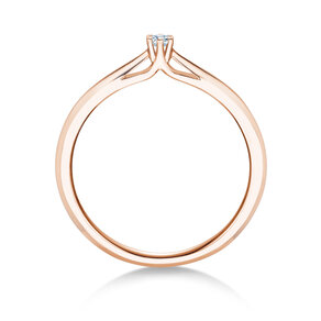 Engagement ring Heaven 6 in 18K rosé gold with diamond 0.05ct H/SI