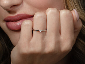 Engagement ring Heaven 6 in 14K white gold with diamond 0.10ct G/SI