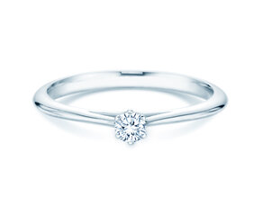 Engagement ring Heaven 6 in 14K white gold with diamond 0.10ct G/SI