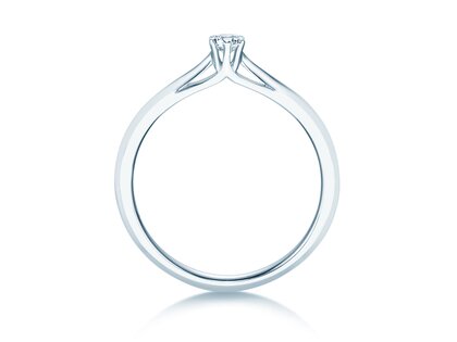 Engagement ring Heaven 6 in 14K white gold with diamond 0.10ct G/SI