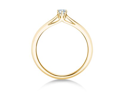 Engagement ring Heaven 6 in 14K yellow gold with diamond 0.10ct H/SI
