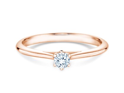 Engagement ring Heaven 6 in 9K rosé gold with diamond 0.20ct G/SI