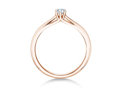 Engagement ring Heaven 6 in 9K rosé gold with diamond 0.20ct G/SI