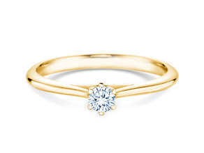Engagement ring Heaven 6 in 14K yellow gold with diamond 0.15ct H/SI