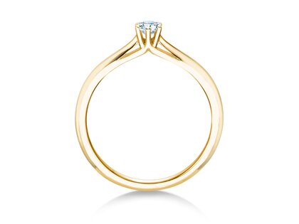 Engagement ring Heaven 6 in 14K yellow gold with diamond 0.15ct H/SI