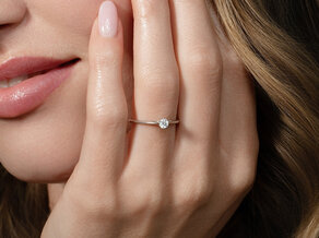 Engagement ring Heaven 6 in 9K white gold with diamond 0.25ct H/SI