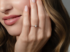 Engagement ring Heaven 6 in 14K yellow gold with diamond 0.25ct G/SI