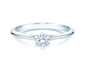Engagement ring Heaven 6 in 9K white gold with diamond 0.25ct H/SI