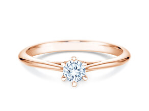 Engagement ring Heaven 6 in 18K rosé gold with diamond 0.25ct G/SI
