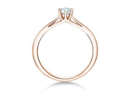 Engagement ring Heaven 6 in 18K rosé gold with diamond 0.25ct G/SI
