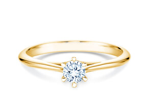 Engagement ring Heaven 6 in 14K yellow gold with diamond 0.25ct G/SI