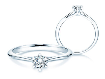 Engagement ring Heaven 6 in 14K white gold with diamond 0.25ct G/SI