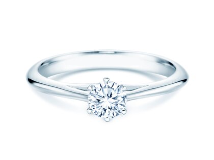 Engagement ring Heaven 6 in 18K white gold with diamond 0.30ct G/SI