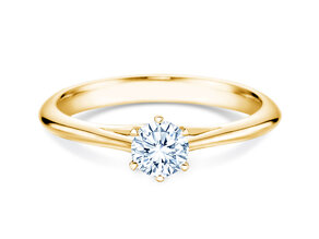 Engagement ring Heaven 6 in 18K yellow gold with diamond 0.30ct H/SI