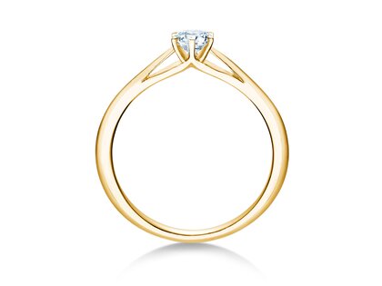 Engagement ring Heaven 6 in 18K yellow gold with diamond 0.30ct H/SI