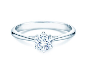 Engagement ring Heaven 6 in platinum 950/- with diamond 0.40ct G/SI