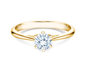 Engagement ring Heaven 6 in 14K yellow gold with diamond 0.40ct H/SI