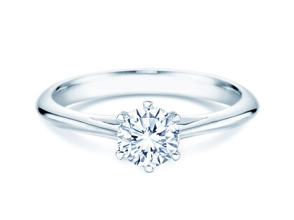 Engagement ring Heaven 6 in 9K white gold with diamond 0.60ct H/SI