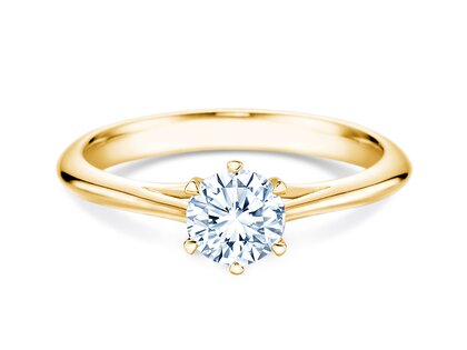 Engagement ring Heaven 6 in 14K yellow gold with diamond 0.60ct G/SI