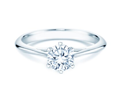 Engagement ring Heaven 6 in 9K white gold with diamond 0.75ct G/SI