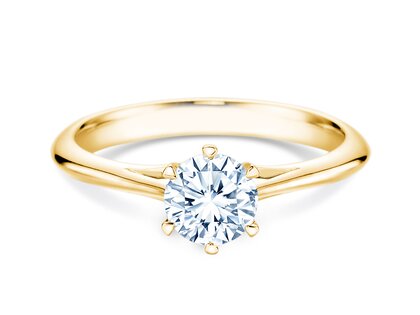Engagement ring Heaven 6 in 9K yellow gold with diamond 0.75ct G/SI