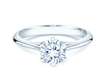 Engagement ring Heaven 6 in 14K white gold with diamond 1.25ct H/SI