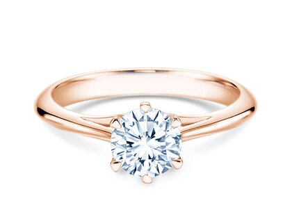 Engagement ring Heaven 6 in 14K rosé gold with diamond 1.00ct G/SI