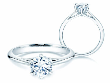Engagement ring Heaven 6 in 14K white gold with diamond 1.00ct G/SI