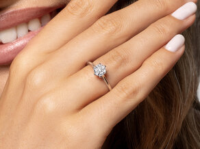 Engagement ring Heaven 6 in 9K white gold with diamond 0.75ct G/SI