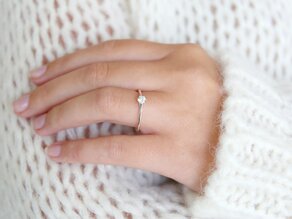 Engagement ring Heaven 6 in 9K white gold with diamond 0.20ct G/SI