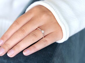 Engagement ring Heaven 6 in 9K white gold with diamond 0.20ct G/SI