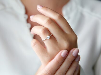 Engagement ring Heaven 6 in platinum 950/- with diamond 0.40ct G/SI
