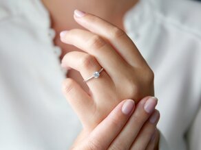 Engagement ring Heaven 6 in platinum 950/- with diamond 0.40ct G/SI