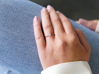 Engagement ring Heaven 6 in 18K rosé gold with diamond 0.25ct G/SI