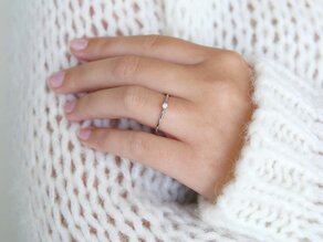 Engagement ring Heaven 6 in 14K white gold with diamond 0.07ct