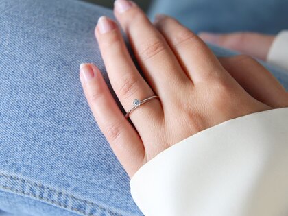 Engagement ring Heaven 6 in silver 925/- with lab-grown diamond 0.15ct E/VS