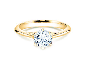 Engagement ring Heaven 6 in 9K yellow gold with lab-grown diamond 2.50ct E/VS