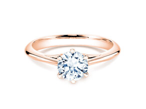 Engagement ring Heaven 6 in 14K rosé gold with lab-grown diamond 1.00ct E/VS