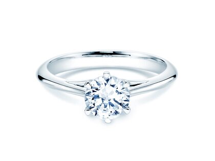 Engagement ring Heaven 6 in 9K white gold with lab-grown diamond 1.00ct E/VS