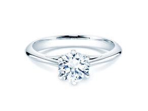 Engagement ring Heaven 6 in 9K white gold with lab-grown diamond 1.00ct E/VS