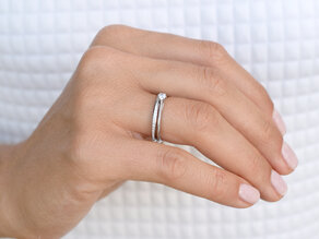 Engagement ring Heaven 6 in silver 925/- with diamond 0.15ct G/SI