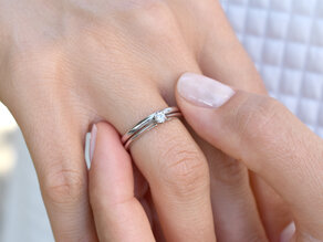 Engagement ring Heaven 6 in 9K white gold with lab-grown diamond 0.25ct E/VS