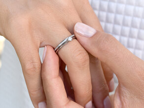 Engagement ring Heaven 6 in 9K white gold with diamond 0.25ct H/SI