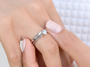 Engagement ring Heaven 6 in 9K white gold with diamond 0.60ct H/SI