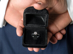 Engagement ring Heaven 6 in 14K white gold with diamond 1.25ct H/SI