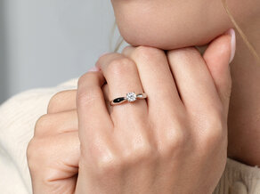 Engagement ring Joy in 14K white gold with diamond 0.50ct G/VS