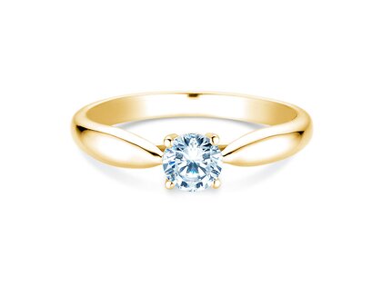 Engagement ring Joy in 9K yellow gold with lab-grown diamond 0.25ct E/VS