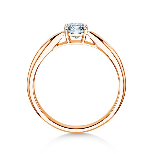 Engagement ring Joy in 14K rosé gold with lab-grown diamond 0.50ct D/IF