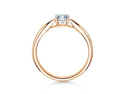 Engagement ring Joy in 14K rosé gold with diamond 0.50ct H/SI