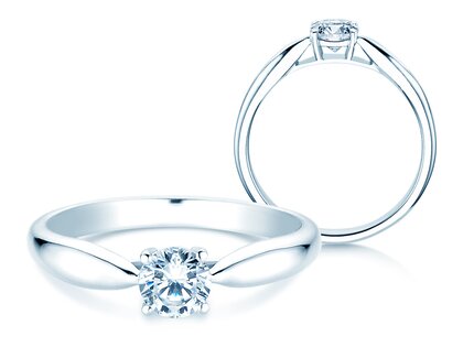 Engagement ring Joy in 14K white gold with diamond 0.50ct G/VS